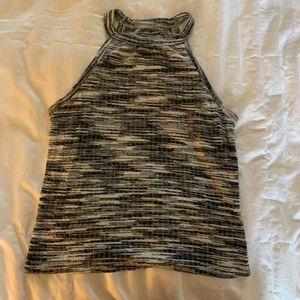 Grey and white halter top